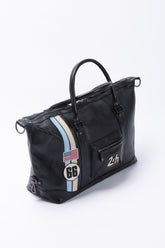 Sac de voyage en cuir 24H Le Mans Chris 48h noir
